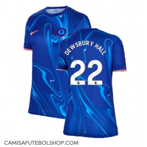 Camisa de time de futebol Chelsea Kiernan Dewsbury-Hall #22 Replicas 1º Equipamento Feminina 2024-25 Manga Curta